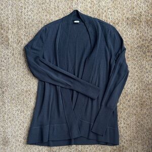 Black Open Front Cardigan